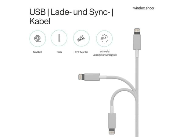 S/CONN maximum connectivity FL31-13052, 1,5 m, Lightning, USB C, Hankjønn, Hankjønn, Hvit