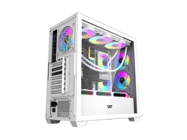 DarkFlash DS900WD kabinett til datamaskin (hvit)