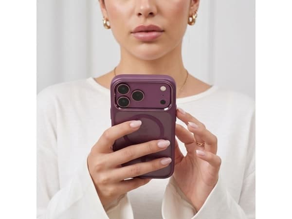 Tech-Protect Magmat Magsafe CC Case for iPhone 17 Pro / 18 Pro - Transparent Burgundy