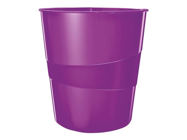 Papperskorg Leitz Plus 15L WOW lila - (6 st.)