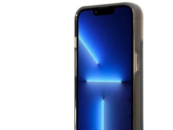 Karl Lagerfeld Liquid Glitter Elong-deksel til iPhone 14 Plus - svart