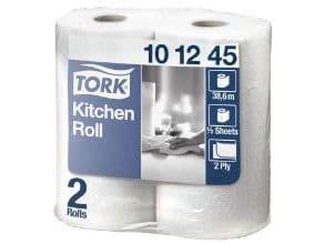 Hushållspapper Tork Plus Extra långt 2-lagers, vitt - (7 förpackningar x 2 rullar per kartong)