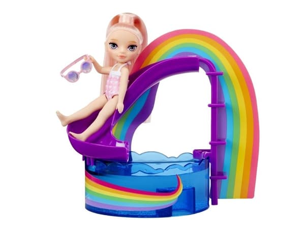 Rainbow High Little Pool Day with Blush Playset, Modedocka, Flicka, 4 År, 140 mm, Multifärg