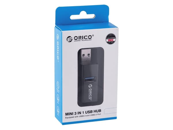 Orico 3x USB-A 2.0 USB HUB (MINI-U32L-BK-BP)