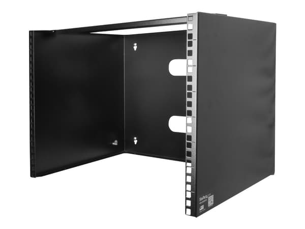 Startech Wall Mount Patch Panel Rack - 4U Wall Mount Rack Shelf with Built in Shelf - 2 Post Open Frame Rack - Rack Shelf (WALLMOUNT8) - Skap - veg...