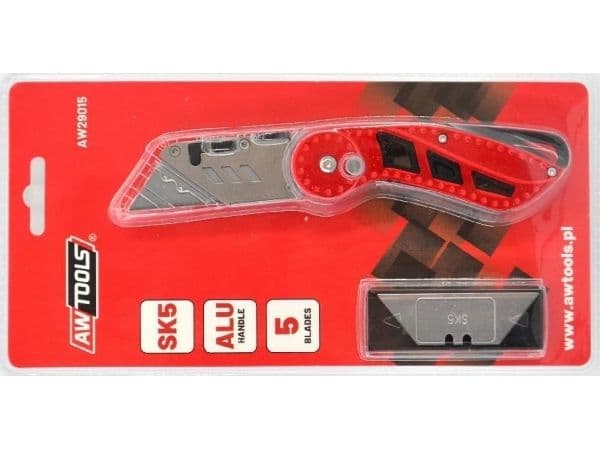 AWTOOLS trapetskniv vikbar / 5 blad SK5
