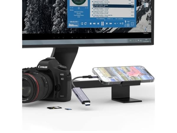 Tech-Protect UltraBoost kortleser for SD/microSD med Lightning/USB-A - grå