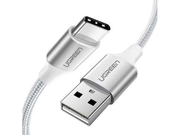 Ugreen 60131, 1 m, USB C, USB A, 480 Mbit/s, Hvit