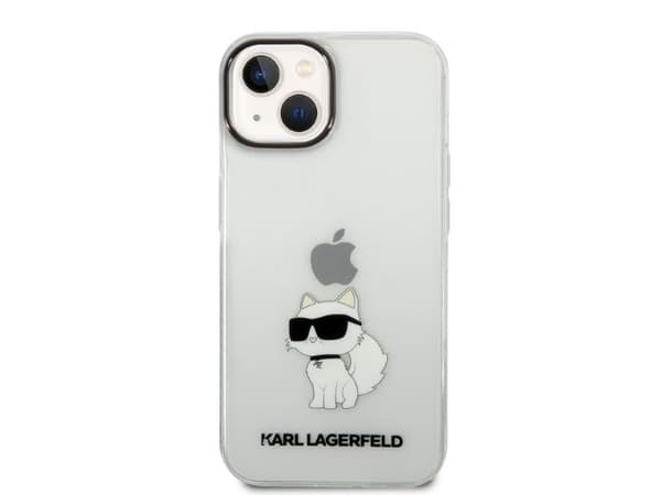 Karl Lagerfeld Ikonik Choupette-deksel til iPhone 14 Plus - transparent