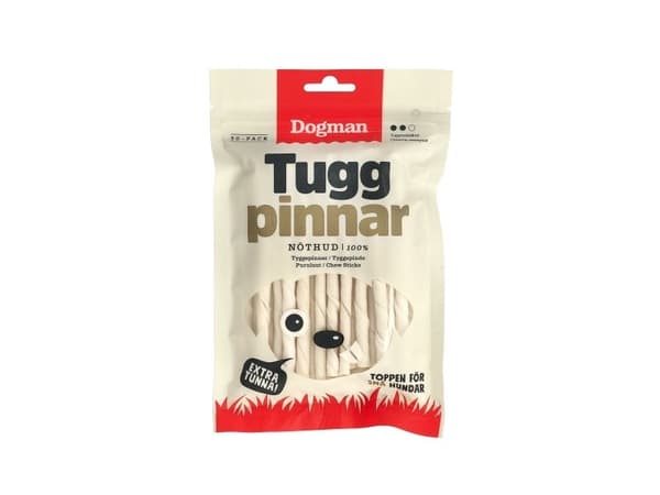 Dogman Tuggpinnar Rullade 30p Vit 12,5cm 12,5cm