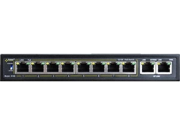 PULSAR S108, Fast Ethernet (10/100), Strøm over Ethernet (PoE)