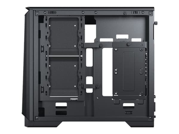 Phanteks Eclipse P200A - Mini-ITX-tårn - mini ITX - sidepanel med vindue (hærdet glas) - ingen strømforsyning - sort - USB/Lyd