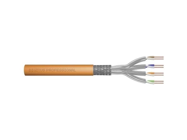DIGITUS Professional - Bulkkabel - 100 m - SFTP, PiMF - CAT 7 - orange, RAL 2000