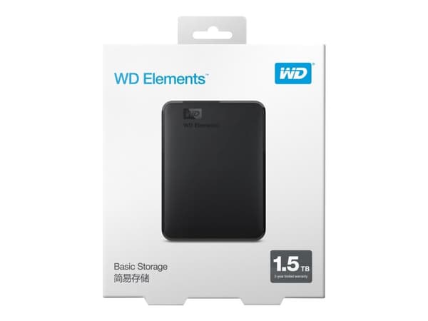WD Elements Portable WDBU6Y0015BBK - Hårddisk - 1.5 TB - extern (portabel) - USB 3.0