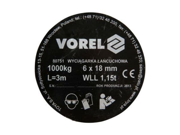 VOREL kedjedragare 1T