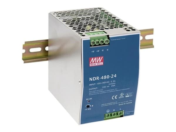 MEAN WELL NDR-480-48 strømadapter/inventar 480 W