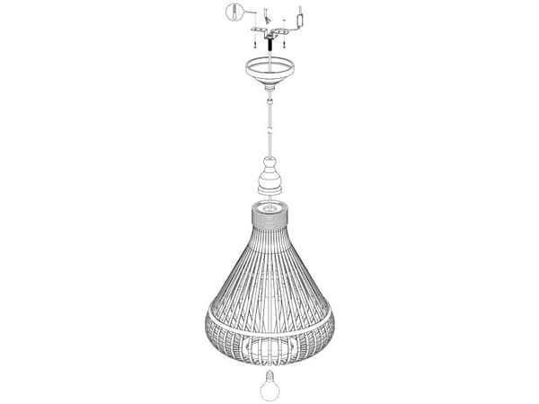 EGLO AMSFIELD PENDEL E27 Ø350 BAMBU