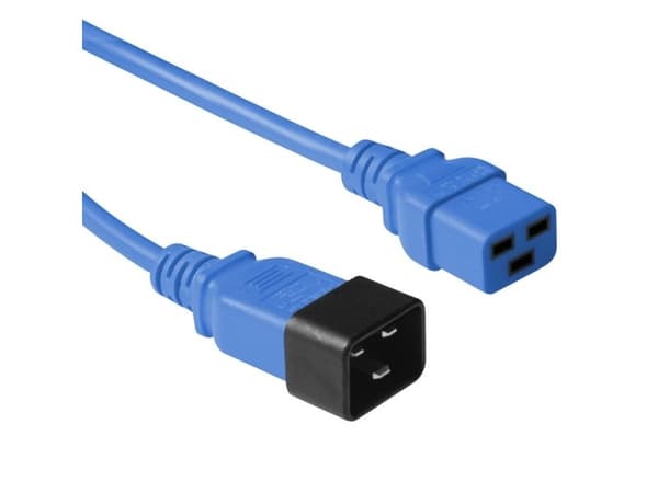 Act Cold Device Cable Extension 0.6 M, C19 Socket To C20 Plug, Iec 60320