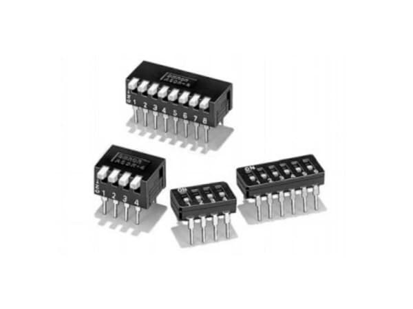 Omron A6D-4100 DIP-bryter, poltall 4, THT, 1 stk
