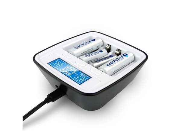 EVERACTIVE NI-MH BATTERILADER, PROFESJONELL, 4-KANALS NC1000M