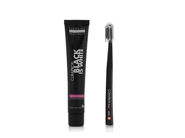 Curaprox tannkrem Black is White 90 ml + tannbørste