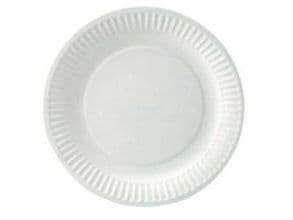Engångstallrikar Catersource Ø18xH1cm Papper Vit, 50 st/fp