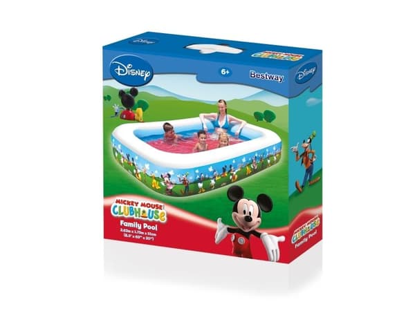 Bestway 91008, Uppblåsbar pool, 778 l, Rektangulär, 3 År, Mickey Mouse, Vinyl