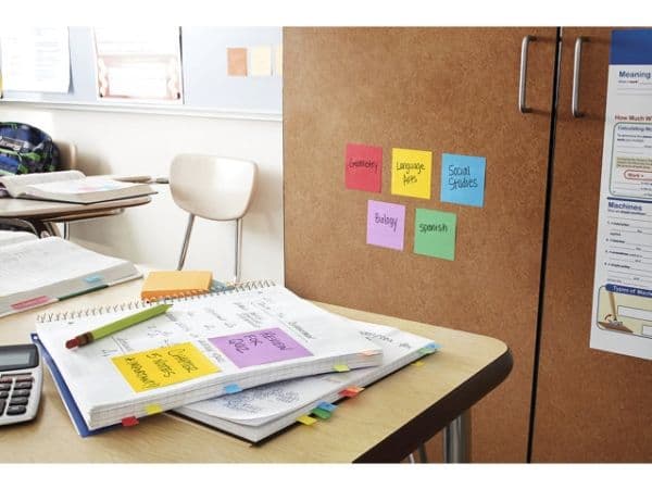 Post-It Super Sticky Notes Playful, 76 x 76 mm, pakke a 6 stk