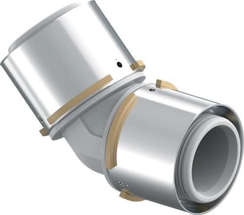 Uponor pressvinkel 45° PPSU 50 mm - PPSU
