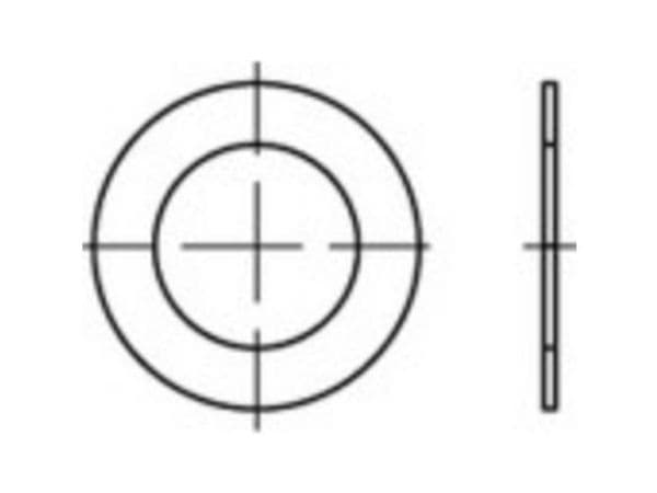 Spacers 52 mm / 65 mm stål, 100 stk TOOLCRAFT 135601
