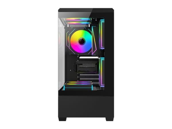 Darkflash C365 kabinett svart + 5 vifter