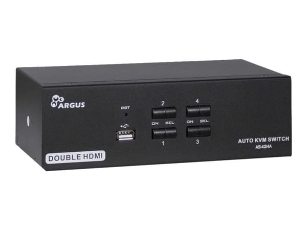 Argus KVM AS-42HA - KVM / lydsvitsj - 4 x KVM/lyd - stasjonær