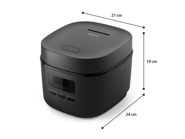 PHILIPS 3000. sērijas Mini rīsu vārāmais katls juodas HD3080/80