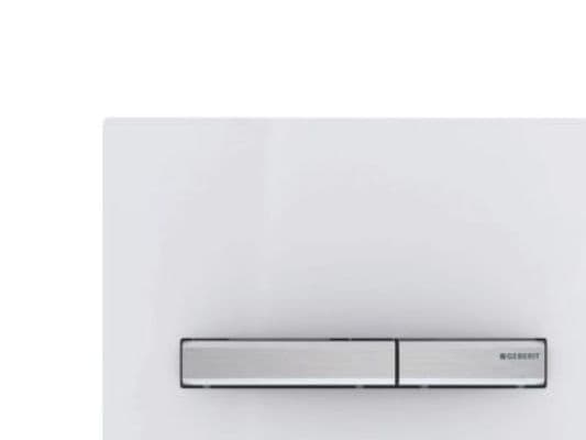 Geberit Sigma 50 betjeningsplade i hvid/krom