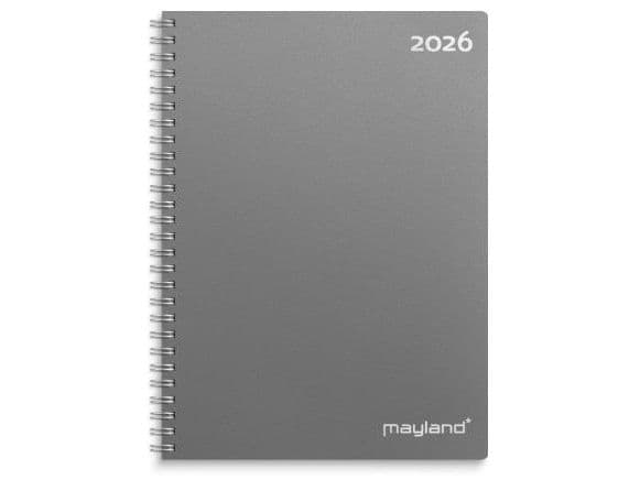 A5 ugekalender højformat mørkegrå PP-plast 2026
