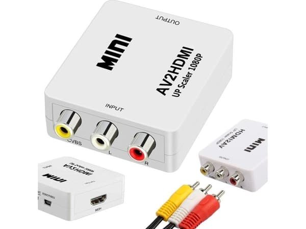RCA til HDMI (+Audio)-konverter hvit