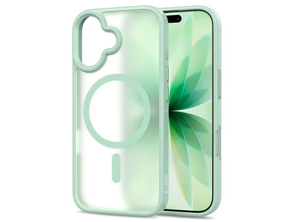 Tech-Protect MagMat MagSafe-deksel til iPhone 17 - transparent grønn