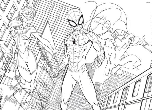 Spiderman gulvpuslespill 60 brikker