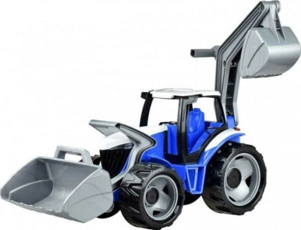 Lena GIGA TRUCKS Traktor med frontlaster, Traktor, 3 år, Plast, Blå, Grå, Hvit