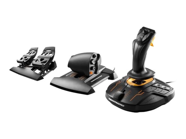 ThrustMaster T.16000M FCS Flight Pack - Kontrollspak, gasspjeld og pedaler - kablet - for PC