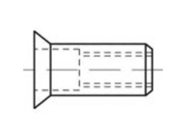 TOOLCRAFT TO-5380512 Blindnittemøtrik M4 Rustfrit stål 500 stk