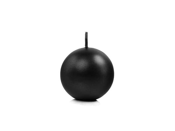 Sort kuglelys, 6 cm