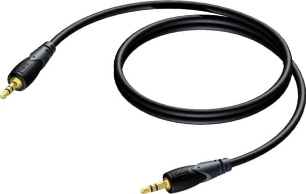 PROCAB CLA716/0.7, 3.5mm, Hankjønn, 3.5mm, Hankjønn, 0,75 m, Sort, Grå