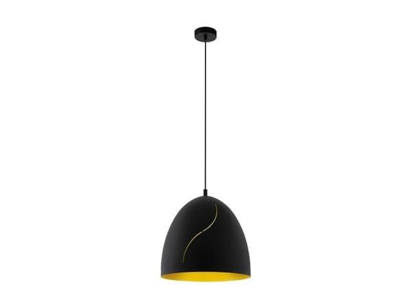 EGLO HUNNINGHAM pendel Ø405 sort/gull
