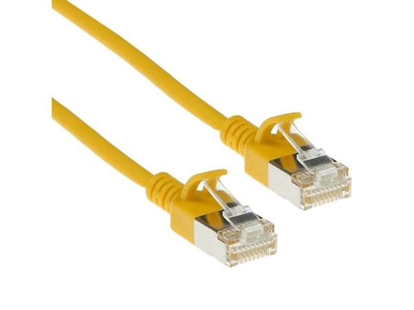 ACT Yellow 2 meter LSZH U/FTP CAT6A datacenter slimline patchkabel med RJ45 (DC7802)
