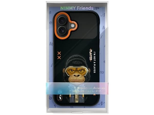 Nimmy Cool&amp;Cute 2.0 Gorilla Case for iPhone 17 - Black