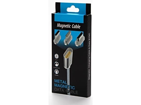 Neutralle USB-A - USB-C + microUSB + Lightning kaapeli 1 m hopea