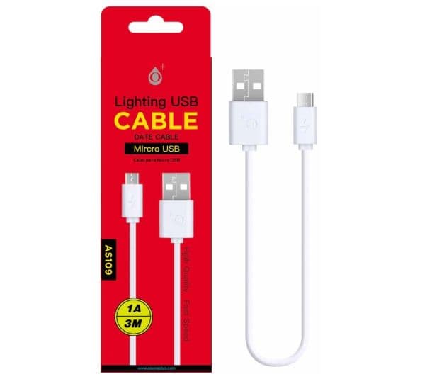 OnePlus Micro USB-kabel – 3 meter – Vit