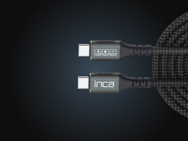 Inca ITCT-40, 0,8 m, USB C, USB C, USB4 Gen 2x2, 40 Gbit/s, Svart