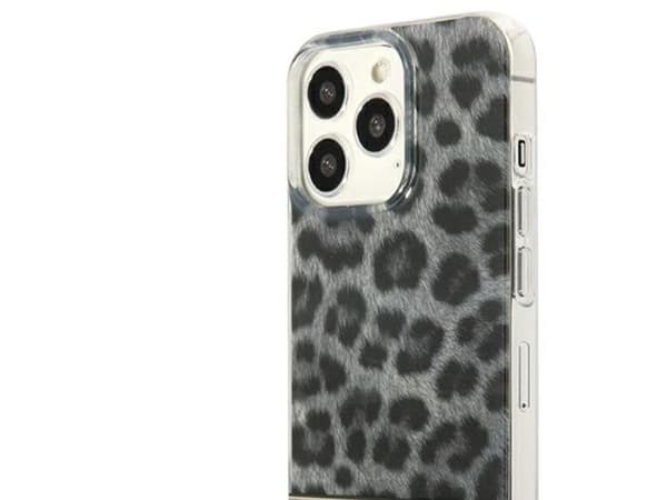 Guess GUHCP13LHSLEOK iPhone 13 Pro/13 6,1" grå/grå hardcase leopard